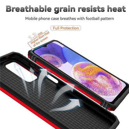 For Samsung Galaxy A23 4G / 5G Slide Camera Protector Phone Case Rotary Ring Kickstand PC + TPU Shell