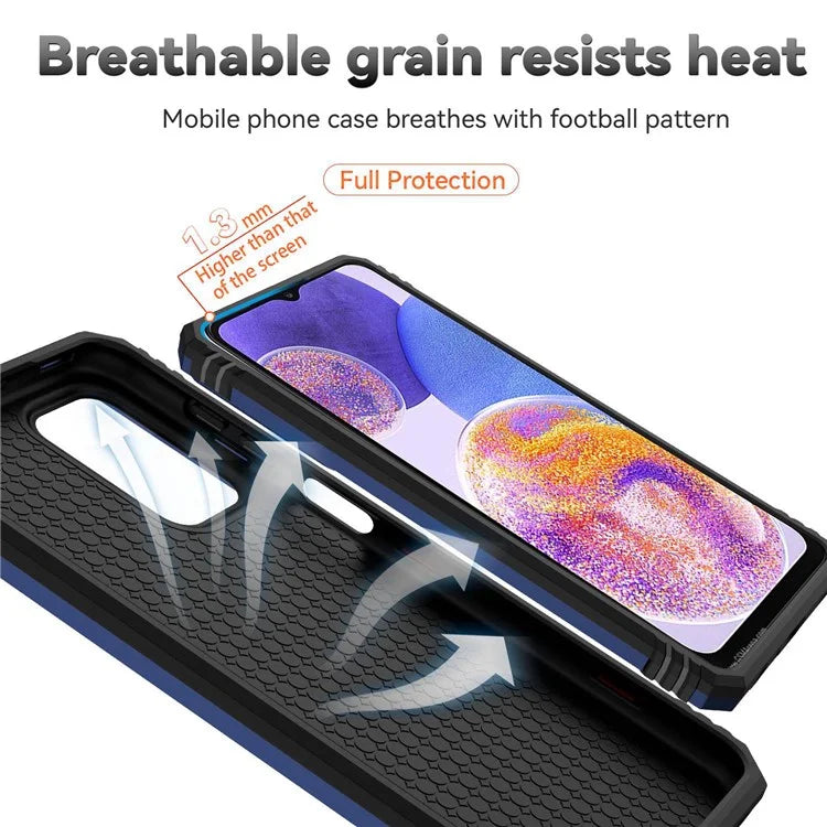 For Samsung Galaxy A23 4G / 5G Slide Camera Protector Phone Case Rotary Ring Kickstand PC + TPU Shell