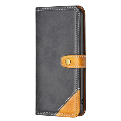 BINFEN COLOR BF Leather Series-8 for Samsung Galaxy S21 FE 5G Anti-scratch Phone Case 12 Style Double Stitching Lines Splicing PU Leather Book Flip Cover Stand