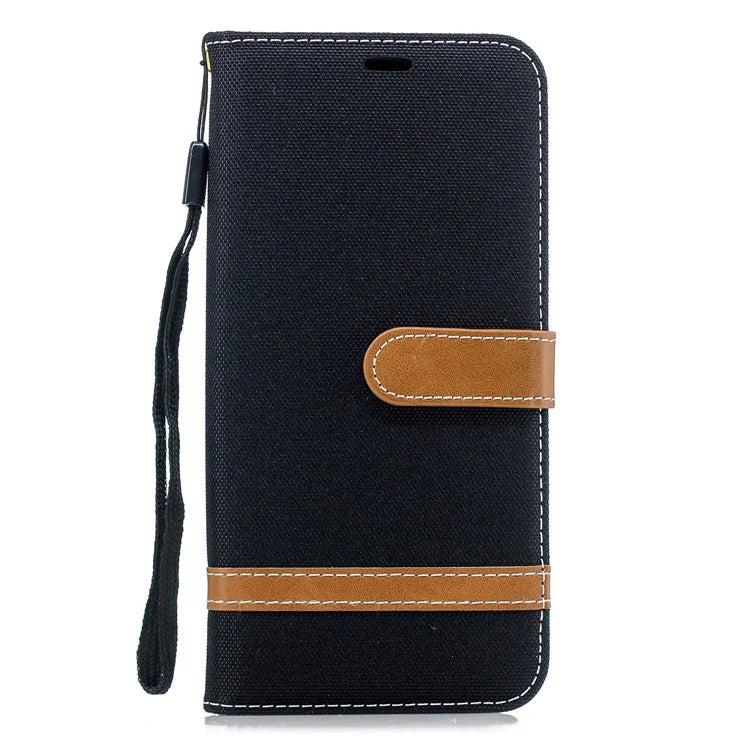 Two-tone Jean Cloth PU Leather Flip Case for Huawei Mate 20 Pro