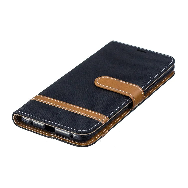 Two-tone Jean Cloth PU Leather Flip Case for Huawei Mate 20 Pro