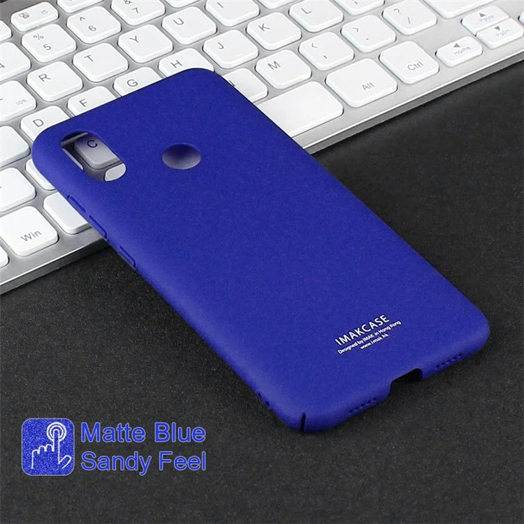 IMAK Ring Holder Kickstand Frosted Hard Cover + Screen Protector for Xiaomi Mi 8 (6.21-inch)