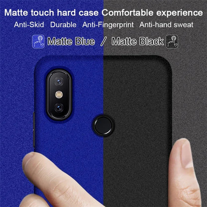 IMAK Ring Holder Kickstand Frosted Hard Cover + Screen Protector for Xiaomi Mi 8 (6.21-inch)
