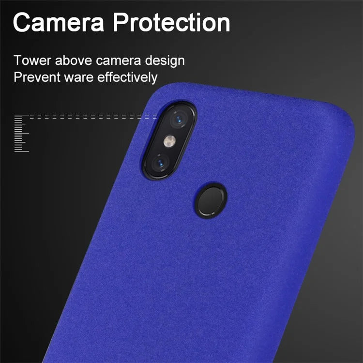 IMAK Ring Holder Kickstand Frosted Hard Cover + Screen Protector for Xiaomi Mi 8 (6.21-inch)