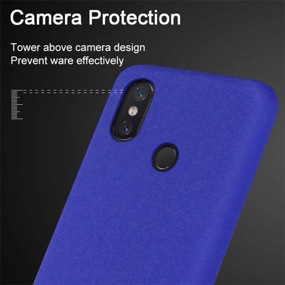 IMAK Ring Holder Kickstand Frosted Hard Cover + Screen Protector for Xiaomi Mi 8 (6.21-inch)
