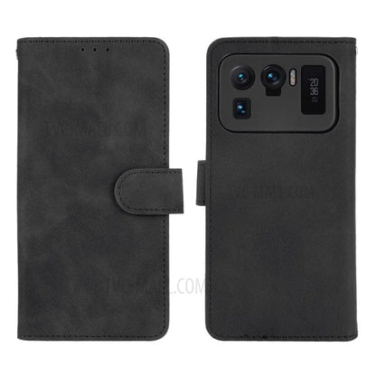 Skin-touch Feeling Leather Wallet Phone Cover with Supporting Stand for Xiaomi Mi 11 Ultra