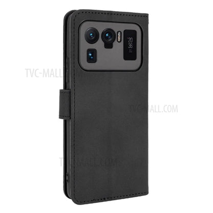 Skin-touch Feeling Leather Wallet Phone Cover with Supporting Stand for Xiaomi Mi 11 Ultra
