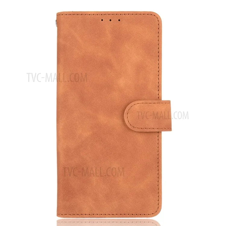 Skin-touch Feeling Leather Wallet Phone Cover with Supporting Stand for Xiaomi Mi 11 Ultra