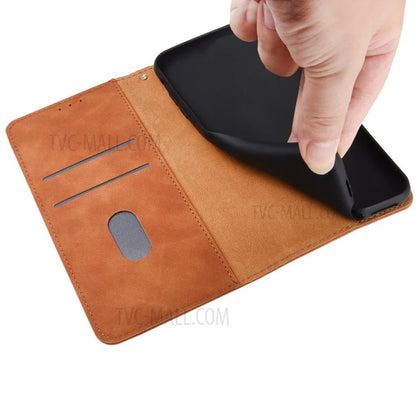 Skin-touch Feeling Leather Wallet Phone Cover with Supporting Stand for Xiaomi Mi 11 Ultra