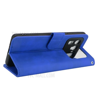 Skin-touch Feeling Leather Wallet Phone Cover with Supporting Stand for Xiaomi Mi 11 Ultra
