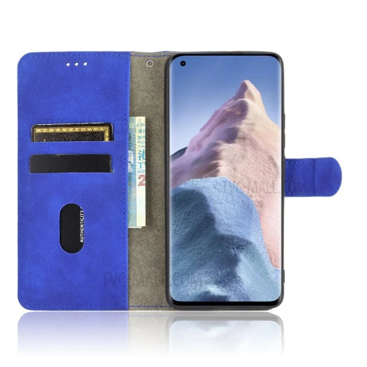 Skin-touch Feeling Leather Wallet Phone Cover with Supporting Stand for Xiaomi Mi 11 Ultra