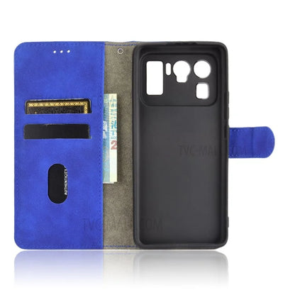 Skin-touch Feeling Leather Wallet Phone Cover with Supporting Stand for Xiaomi Mi 11 Ultra