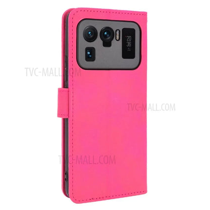 Skin-touch Feeling Leather Wallet Phone Cover with Supporting Stand for Xiaomi Mi 11 Ultra