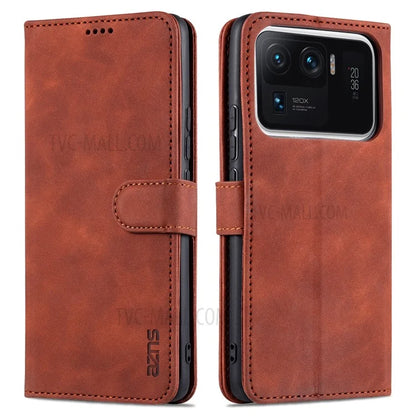 AZNS Wallet Case PU Leather Shock-Absorbent Bumper Stand Magnetic Closure Flip Folio Cover for Xiaomi Mi 11 Ultra