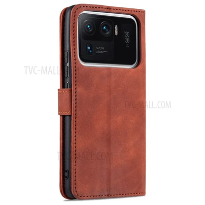AZNS Wallet Case PU Leather Shock-Absorbent Bumper Stand Magnetic Closure Flip Folio Cover for Xiaomi Mi 11 Ultra