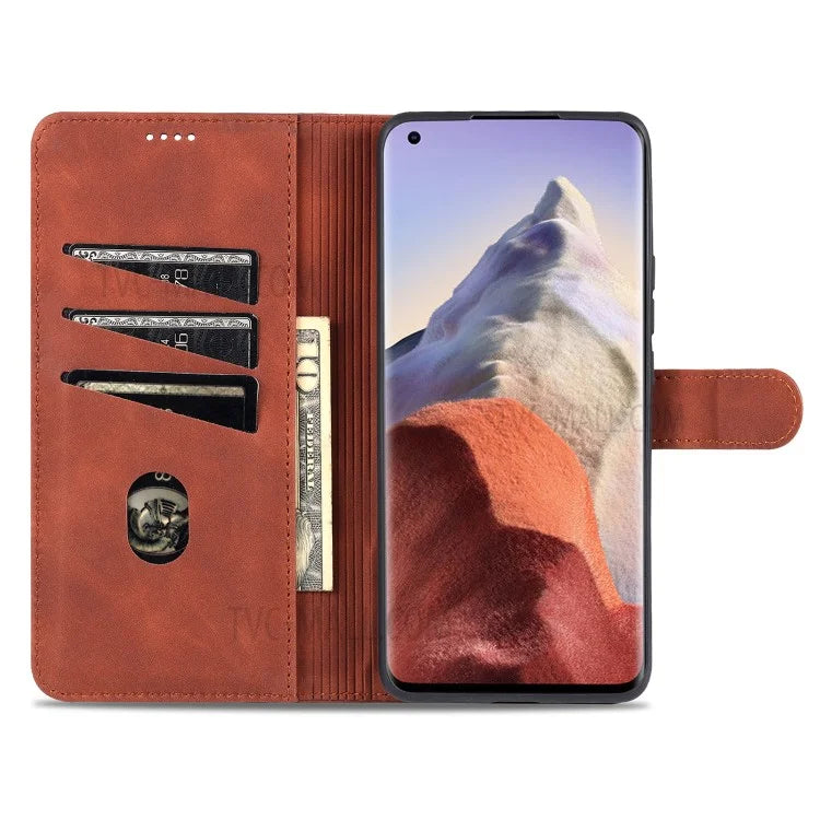 AZNS Wallet Case PU Leather Shock-Absorbent Bumper Stand Magnetic Closure Flip Folio Cover for Xiaomi Mi 11 Ultra