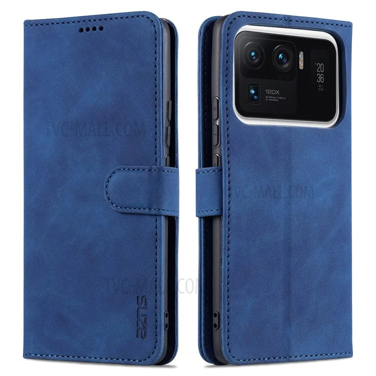 AZNS Wallet Case PU Leather Shock-Absorbent Bumper Stand Magnetic Closure Flip Folio Cover for Xiaomi Mi 11 Ultra