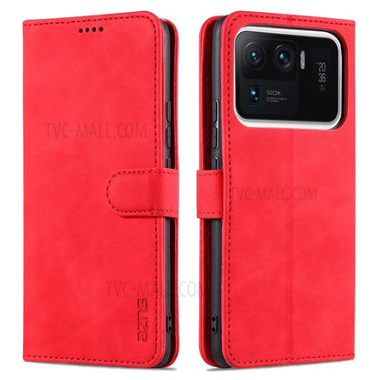 AZNS Wallet Case PU Leather Shock-Absorbent Bumper Stand Magnetic Closure Flip Folio Cover for Xiaomi Mi 11 Ultra