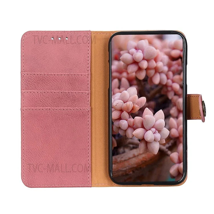 KHAZNEH Textured PU Leather Phone Case Magnetic Closure Wallet Stand Cover for Xiaomi 12 5G/12X 5G/12S 5G
