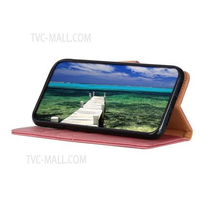 KHAZNEH Textured PU Leather Phone Case Magnetic Closure Wallet Stand Cover for Xiaomi 12 5G/12X 5G/12S 5G