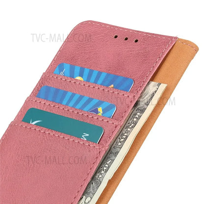 KHAZNEH Textured PU Leather Phone Case Magnetic Closure Wallet Stand Cover for Xiaomi 12 5G/12X 5G/12S 5G