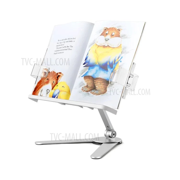 AP-7VB Desktop Adjustable Textbook Recipe Tablet Holder Stand Metal Book Reading Bracket with Page Clip