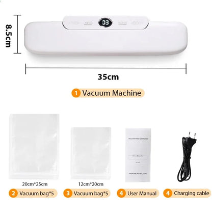 Snack Packaging Household Vacuum Sealer Fresh Keeping Sealing Machine, with 10 Vacuum Bags