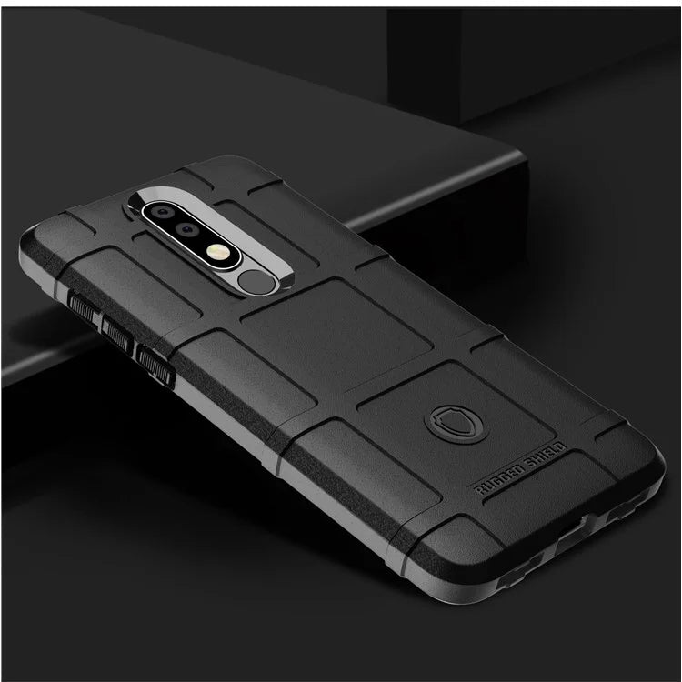 Anti-shock Square Grid Texture TPU Phone Case for Nokia 3.1 Plus