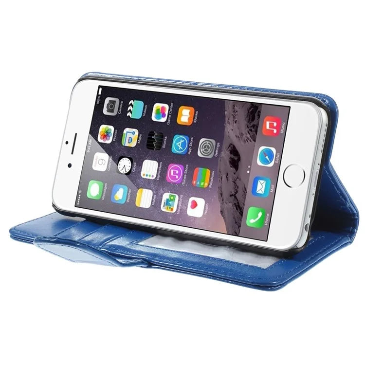 Crazy Horse Texture Folio Leather Wallet Stand Cover for iphone 6 / 6s