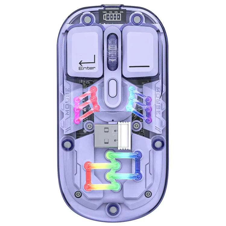 Rechargeable Computer Mouse Wireless Dual-Mode Mouse for Gaming Office Work