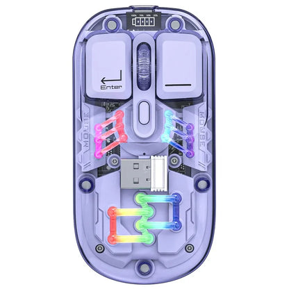 Rechargeable Computer Mouse Wireless Dual-Mode Mouse for Gaming Office Work