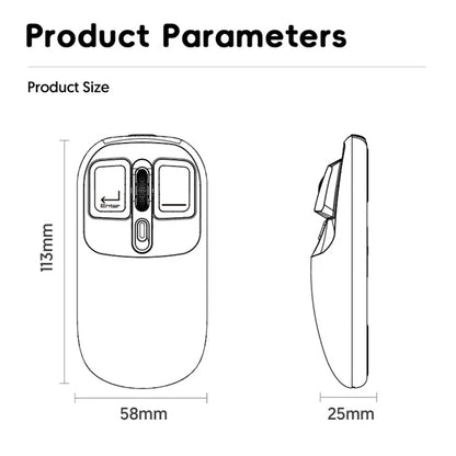 Rechargeable Computer Mouse Wireless Dual-Mode Mouse for Gaming Office Work
