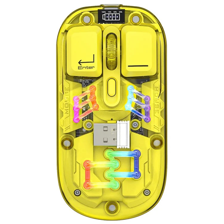 Rechargeable Computer Mouse Wireless Dual-Mode Mouse for Gaming Office Work