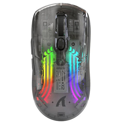 ATTACK SHARK X2 Transparent Bluetooth Mouse RGB Light Three Modes 5DPI Wireless Mouse