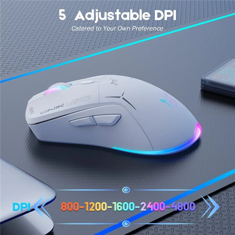 ONIKUMA CW917 Wired / 2.4G Wireless Dual Mode Gaming Mouse Ergonomic Computer Laptop Mice