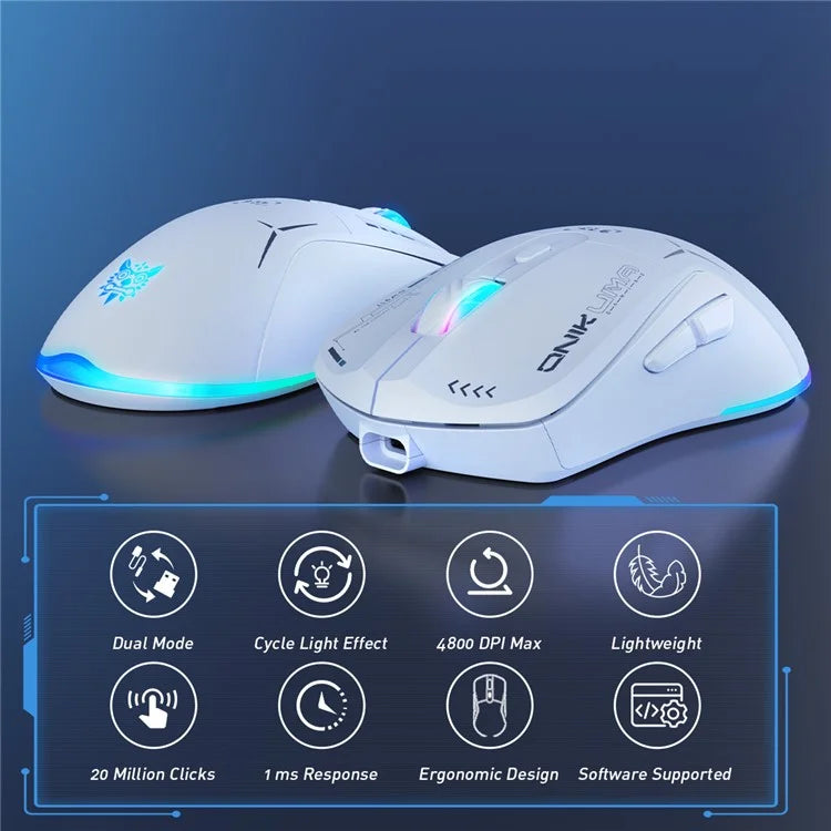 ONIKUMA CW917 Wired / 2.4G Wireless Dual Mode Gaming Mouse Ergonomic Computer Laptop Mice