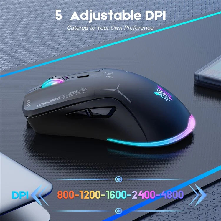 ONIKUMA CW917 Wired / 2.4G Wireless Dual Mode Gaming Mouse Ergonomic Computer Laptop Mice