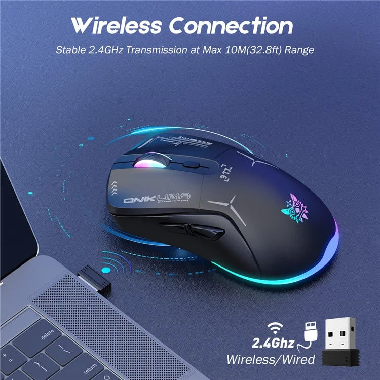 ONIKUMA CW917 Wired / 2.4G Wireless Dual Mode Gaming Mouse Ergonomic Computer Laptop Mice