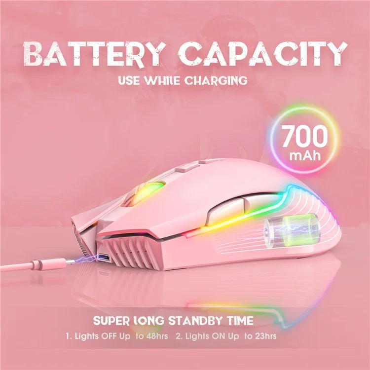 ONIKUMA CW905 Rechargeable 2.4G Wireless Gaming Mouse RGB Light Computer Mice
