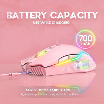 ONIKUMA CW905 Rechargeable 2.4G Wireless Gaming Mouse RGB Light Computer Mice