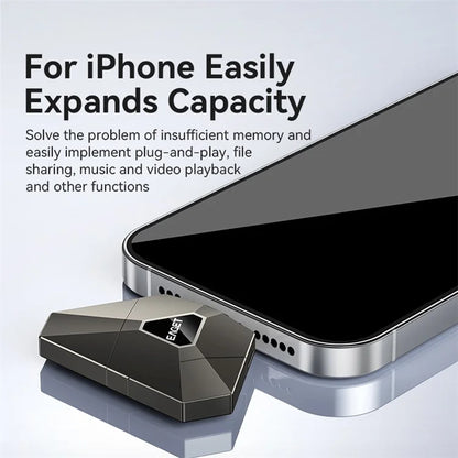 EAGET I90 USB / 8-Pin / Type-C 3-in-1 256GB U-Disk Computer Tablet Phone Flash Drive