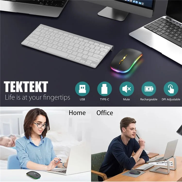 M105D Bluetooth / 2.4G Wireless Mouse Silent Backlight Computer Laptop Mice