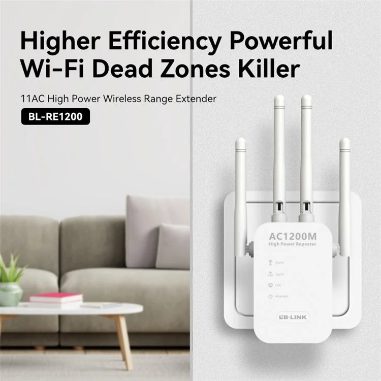 LB-LINK RE1200 Wireless Repeater Extender 1200M Dual Band WiFi Signal Amplifier Booster