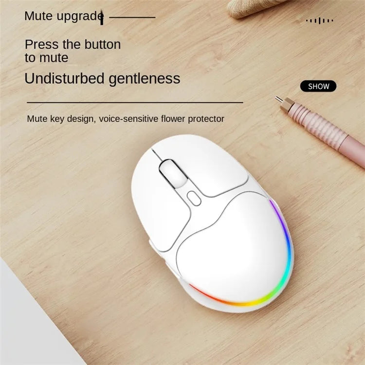 IBLANCOD BL112 Bluetooth + 2.4G Wireless Gaming Mouse 4000DPI RGB Light Computer Laptop Mice