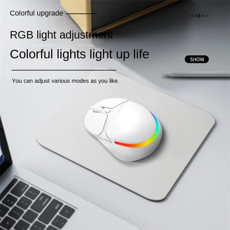 IBLANCOD BL112 Bluetooth + 2.4G Wireless Gaming Mouse 4000DPI RGB Light Computer Laptop Mice