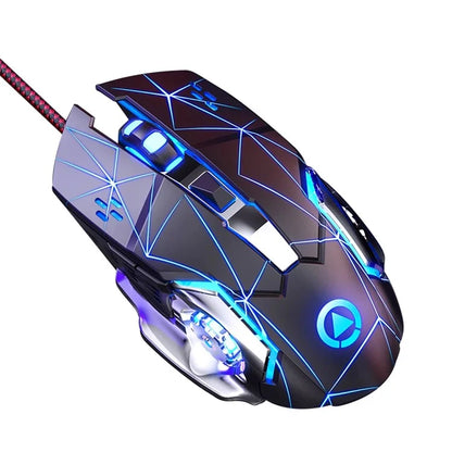YINDIAO G15 1200 / 1800 / 2400 / 3600 Adjustable DPI 6 Keys Mechanical Gaming USB Wired Mouse, Silent Version