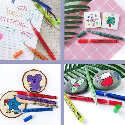 FLYSEA FS-05 0.7mm Waterproof Acrylic Marker Pen for Drawing, Coloring