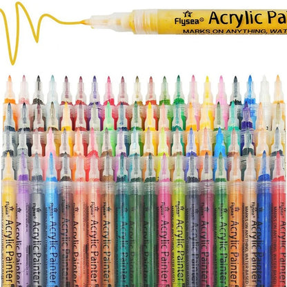 FLYSEA FS-05 0.7mm Waterproof Acrylic Marker Pen for Drawing, Coloring