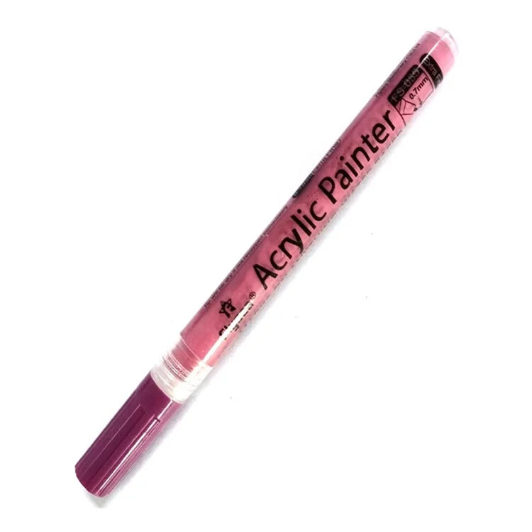 FLYSEA FS-05 0.7mm Waterproof Acrylic Marker Pen for Drawing, Coloring Red