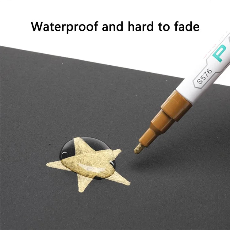 DELI S576 12Pcs / Pack Paint Pens for Artistic Drawing, DIY Crafting, Coloring, Note-Taking Marker Pen